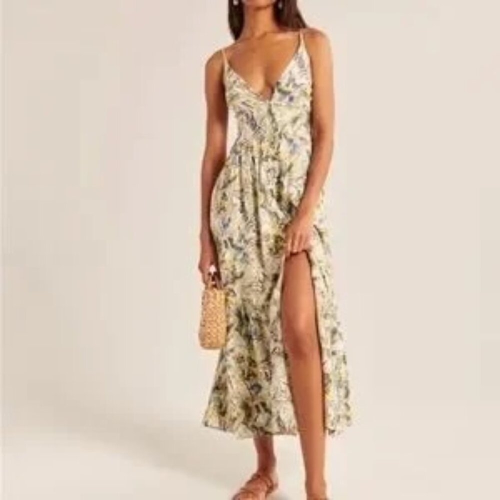 Abercrombie & Fitch Patterned Button Through Maxi Dress - M